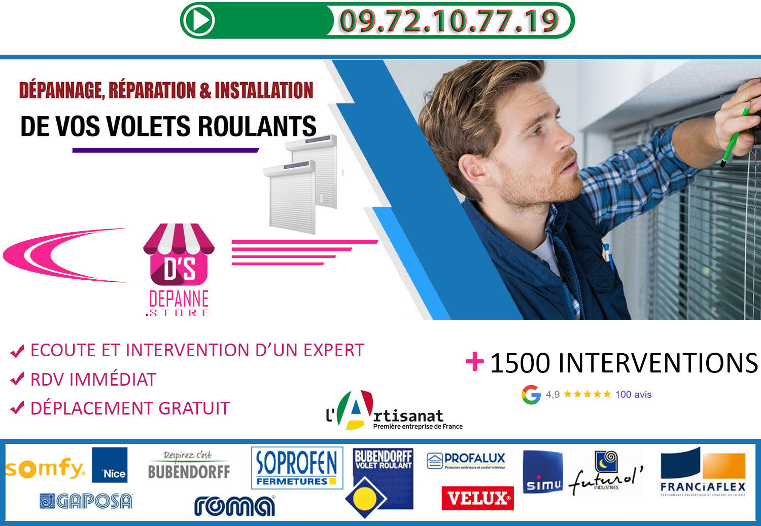 Deblocage volet roulant Arthies 95420